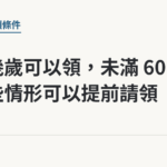 勞退幾歲可以領，未滿 60 歲有哪些情形可以提前請領｜保障你的的退休人生